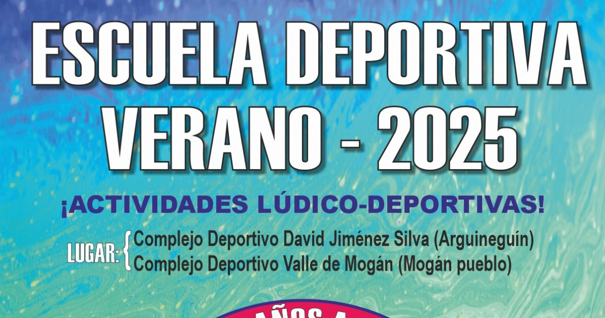 La Escuela Deportiva de Verano de Mogán abre inscripciones el 12 de mayo