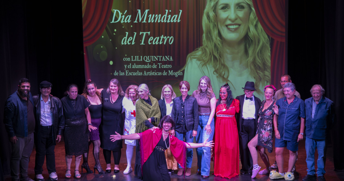 Lili Quintana comparte en Mogán sus experiencias como actriz por el Día Mundial del Teatro