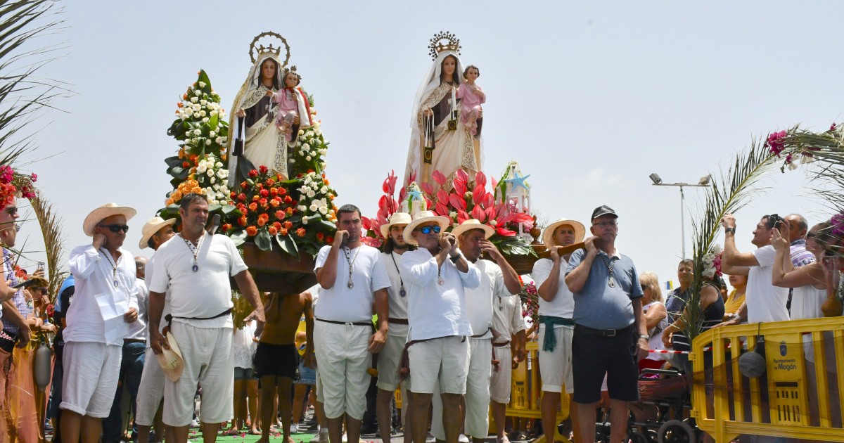 Las Fiestas del Carmen culminan con la procesión marítima de la Virgen del Carmen de Playa de Mogán
