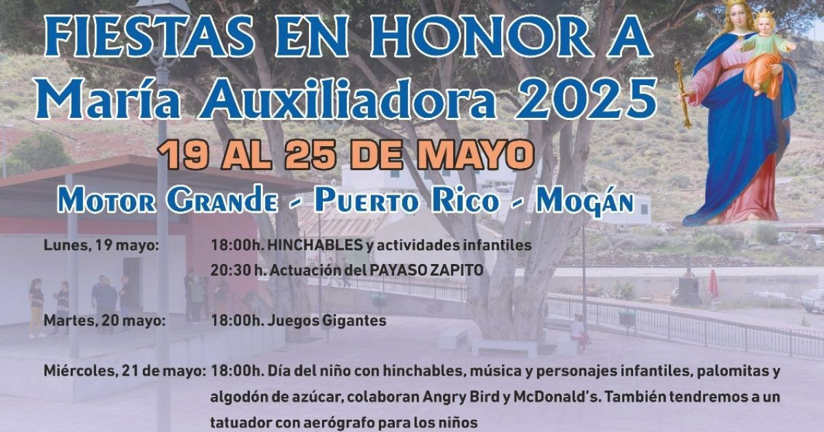 COMUNICADO:  Presentación de solicitudes para la instalación de puestos, vehículos/remolques, atracciones y casetas de juegos en las Fiestas de María Auxiliadora 2025