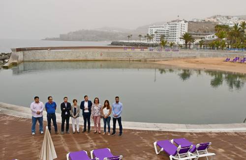 Turismo termina la primera fase del paseo Marañuelas-Anfi que garantiza la conservación de la playa de La Lajilla