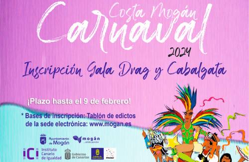 Abre el plazo de inscripción de carrozas  y drags del Carnaval Costa Mogán 2024