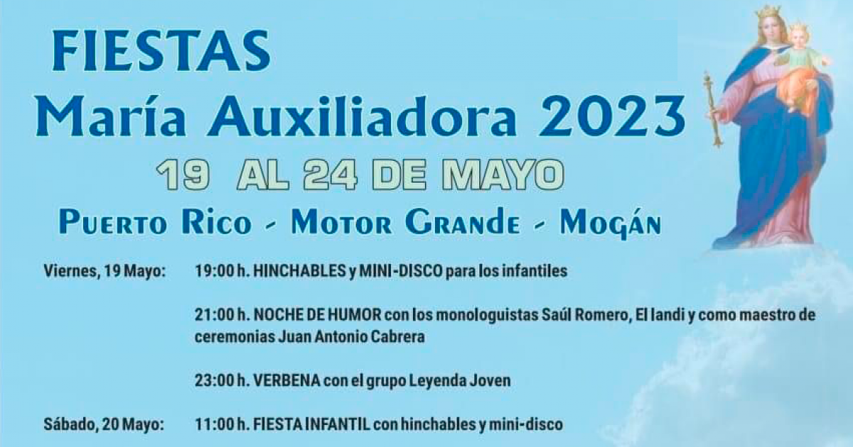 El 19 de mayo comienzan las Fiestas de María Auxiliadora en Motor Grande