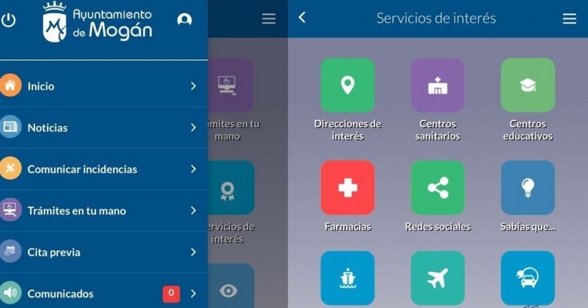 La app móvil de Mogán mejora su interfaz de usuario y amplía servicios