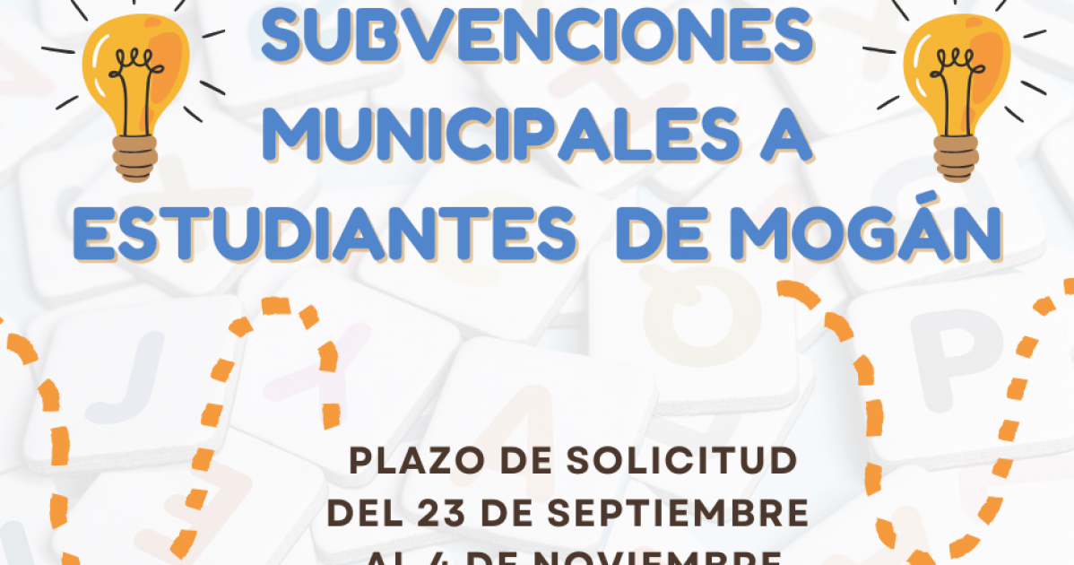 El 23 de septiembre abre el plazo de solicitud de las ayudas municipales a estudiantes de Mogán