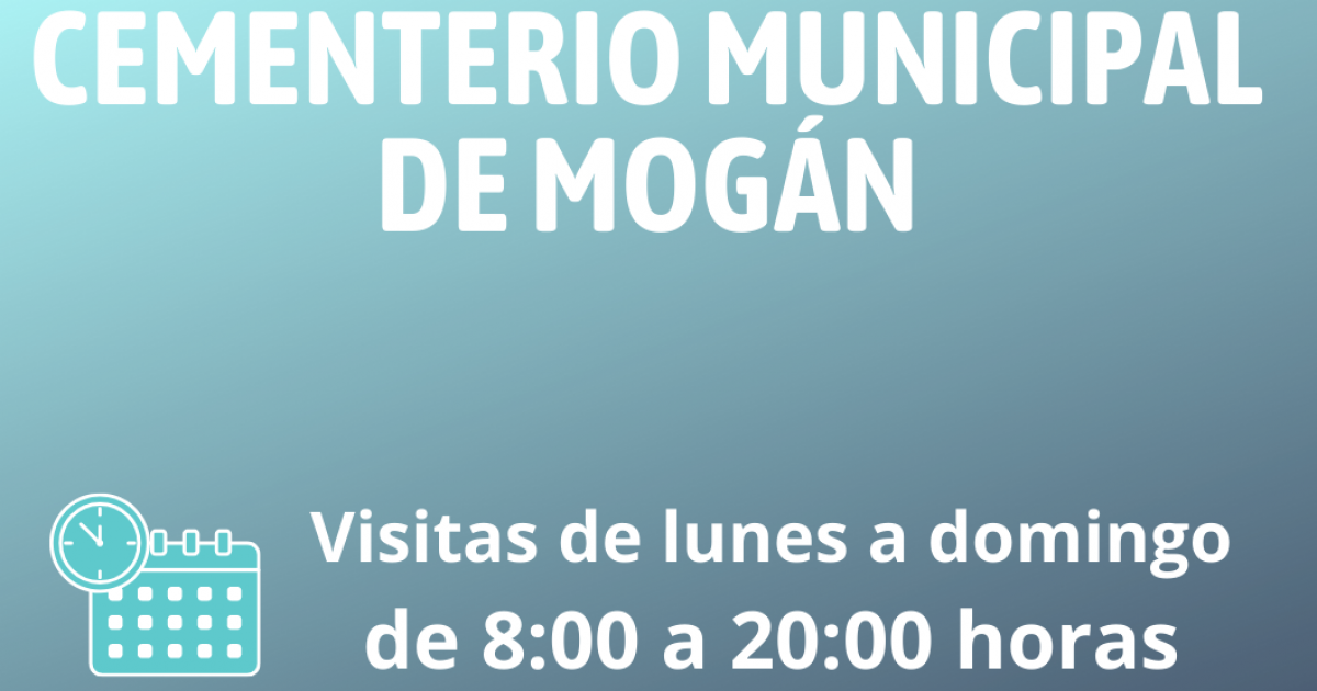 INFORMACIÓN: horario de visitas al Cementerio Municipal de Mogán
