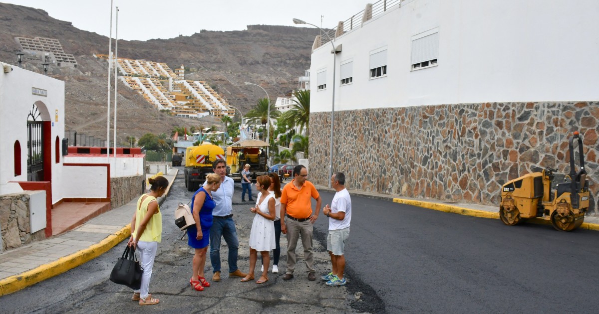 Mogán invierte 125.000 euros en asfaltar varias calles de Playa del Cura