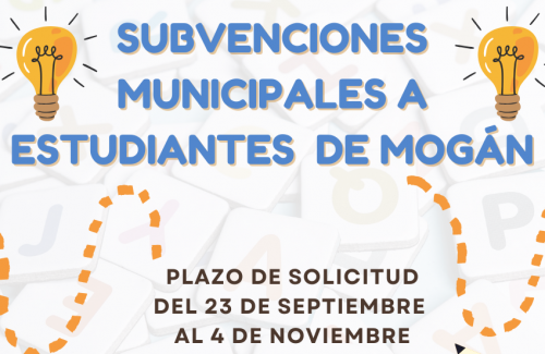 El 23 de septiembre abre el plazo de solicitud de las ayudas municipales a estudiantes de Mogán