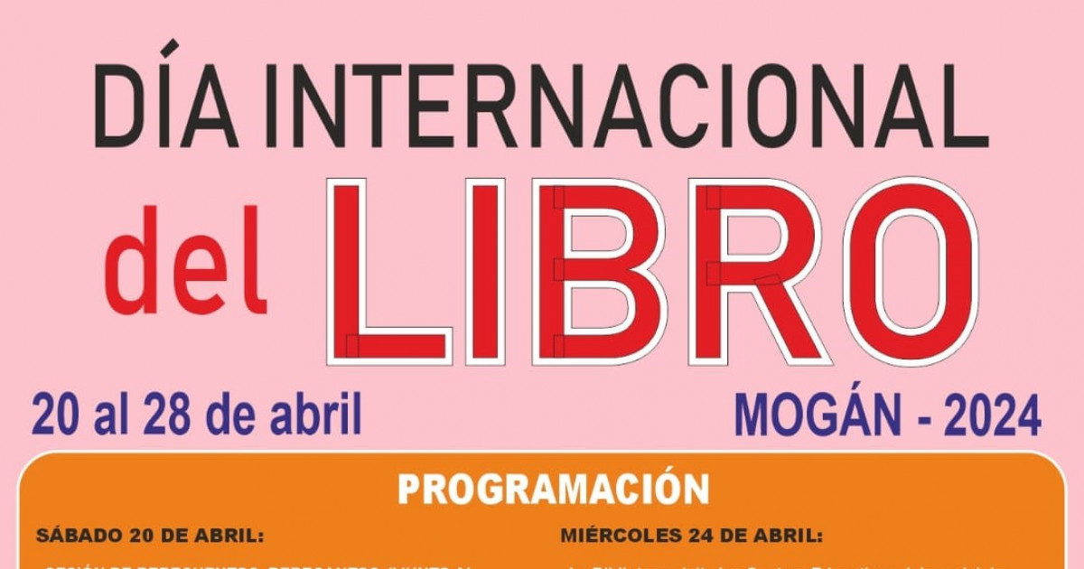 Mogán celebra el Día del Libro del  20 al 28 de abril con talleres y feria