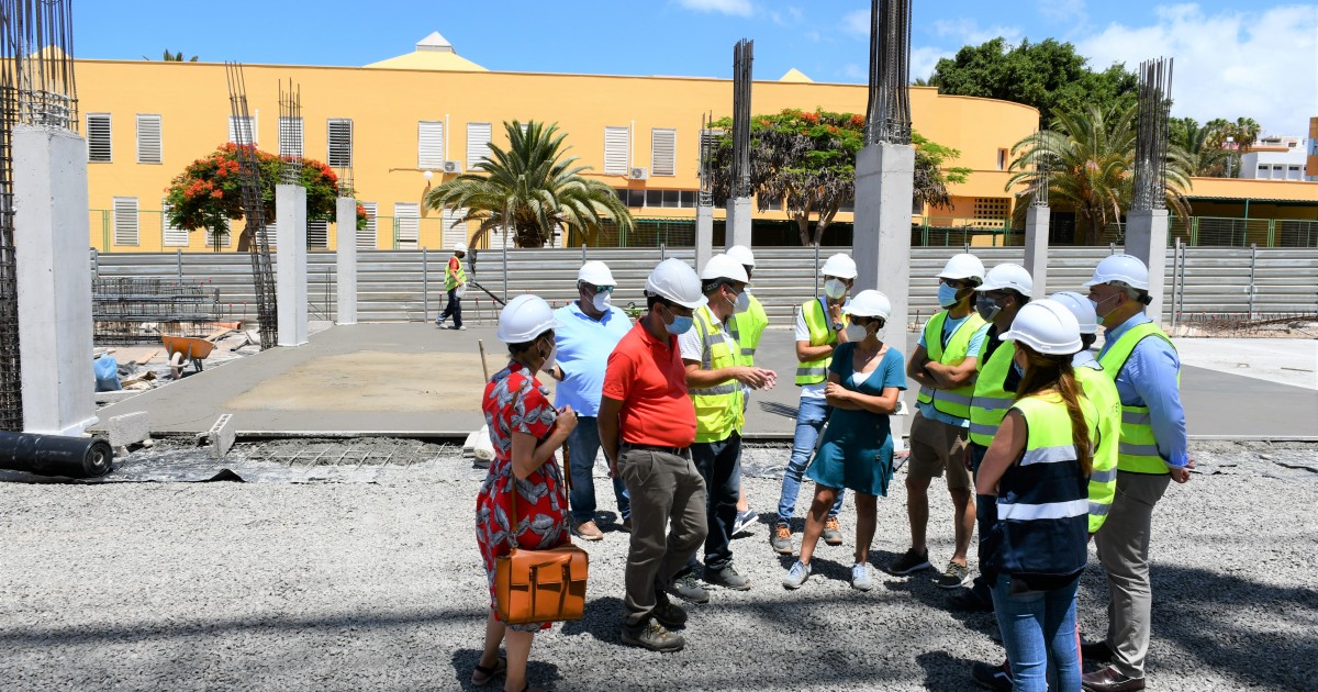 Avanzan las obras del edificio de aparcamientos en Arguineguín