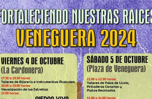 Veneguera celebra talleres y exhibiciones que ensalzan la cultura y el patrimonio canario el 4 y 5 de octubre